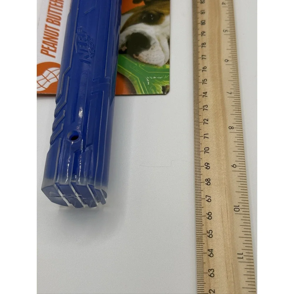 Nerf Dog Super Scent NF-7133 Dental Chew Peanut Butter 10 Inch Dog Toy